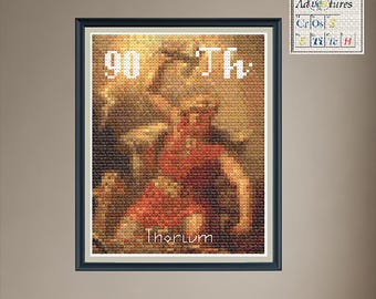Thorium Thor Cross Stitch Pattern: Periodic Table Design (PDF Download)