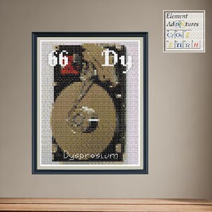 Dysprosium Festplatte Kreuzstich Muster: Periodensystem Design (PDF Download)
