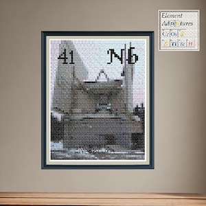 Niobium Telescope Cross Stitch Pattern: Periodic Table Design (PDF Download)