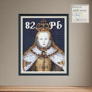 Lead Elizabeth I Cross Stitch Pattern: Periodic Table Design (PDF Download)
