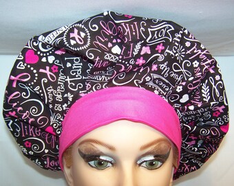 Personalized Bouffant Surgical Scrub Hat - adjustable