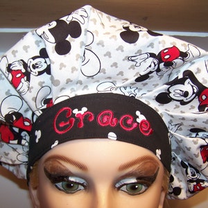 Personalized Bouffant Surgical Scrub Hat - adjustable
