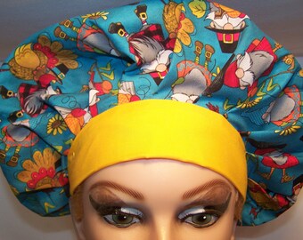 Personalized Bouffant Surgical Scrub Hat - adjustable