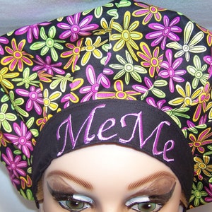 Personalized Bouffant Surgical Scrub Hat - adjustable