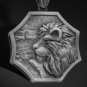 Handmade Lion Pendant Necklace 925 Sterling Silver Leon Animal Jewelry for Men or Women Gift African Lion Charm Necklace For BestFriend Gift