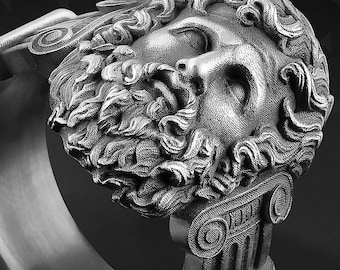 Handmade Zeus King of The Gods Sterling Silver Ring, Greek Mythology Jewelry