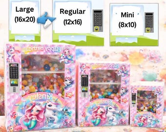 DIY Vending Machine Treat Box Template: Printable Party Favor (Canva Digital Download)