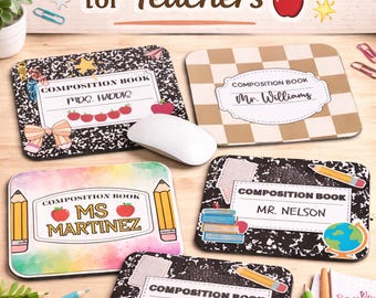 Personalized Teacher Mouse Pad Canva Template | Classroom Decor (Instant Download)