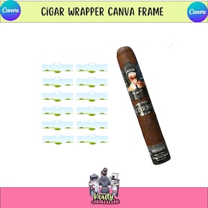 Editable Cigar Wrapper Canva Template – Custom Party Favor – Printable Instant Download