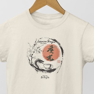 Chemise boutique de thé jasmin dragon, t-shirt oncle Iroh, t-shirt avatar, chemise le dernier maître de l'air, chemise maître de l'air, série de dessins animés