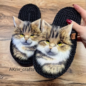 Slippers with cats