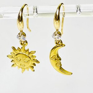 Sun & Moon Hook Earrings