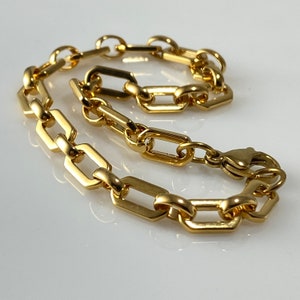 Gold Plated Specialty Chain Link Bracelet Stainless Steel