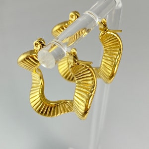 Wave Hoop Earrings Stainless Steel
