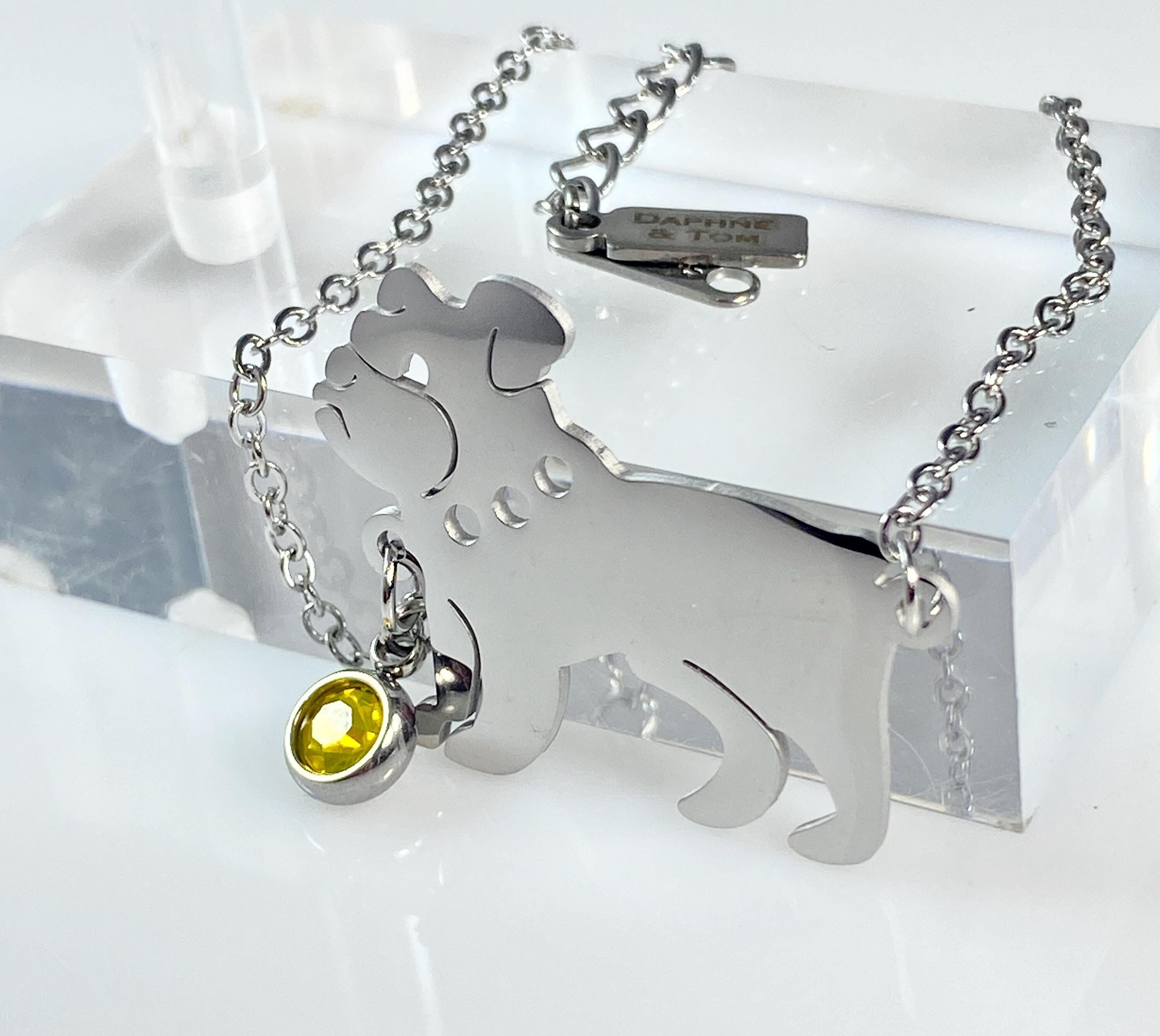 Bracelet Pour Femme En Argent Motif Bulldog Anglais - Neuf Avec étiquettes
