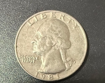アメリカ クォーターダラー 1964年D 銀貨 エラー 手変わり