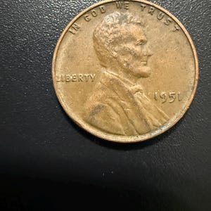 1951 Wheat Penny No Mint Mark