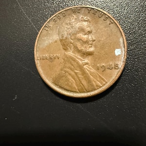 1948 Wheat Penny No Mint Mark