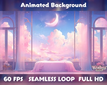 Animated Background for Twitch | Fantasy Bedroom | Vtuber Background | Stream Background