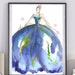 Fashion Girl Art Dress Illustration, Fashion Wall Art Original, Fashion Bedroom Art, Beauty room art, Closet Art, Watercolor Original Art