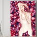 Abstract Red Floral Nude Fashion Illustration Painting, Flower Watercolor Art Print from Original,  Signed Limited Edition Art