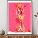 Pink and Red Watercolor Painting, Pink Fashion Illustration Contemporary Art, Fashion Illustration Custom Art by SoniaStella
