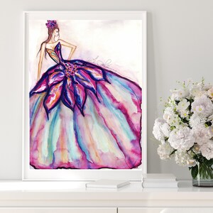 Watercolor Fashion Illustration Art Print, Fashion Wall Art Decor, Fashion Home Decor, Fine Art Fashion Print, Limited Edition Art