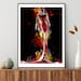 Abstract Watercolor Painting, Contemporary Watercolor Abstract Giclee or Canvas Signed Art, Black & Red Fashion Illustration Painting
