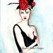 Karlie Kloss in Vogue, "Flowers in her hair" Watercolor Fashion Illustration Limited Edition