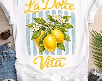 La Dolce Vita Zitrone PNG: Italienische Sommerferien Vintage Zitrus Amalfiküste Reise Ästhetische Retro Kunst (Digitaler Download)