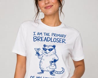 Ich bin der erste Brotverlierer meines Haushalts PNG: Lustiges Opossum, Waschbär Humor png, Sarkastisches Tier Clipart (Digitaler Download)