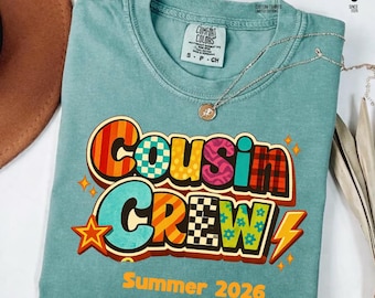 Cousin Crew Retro Sommerurlaub Familienausflug passendes PNG: Familienurlaub Wiedersehen PNG Strandreise Retro (Digitaler Download)