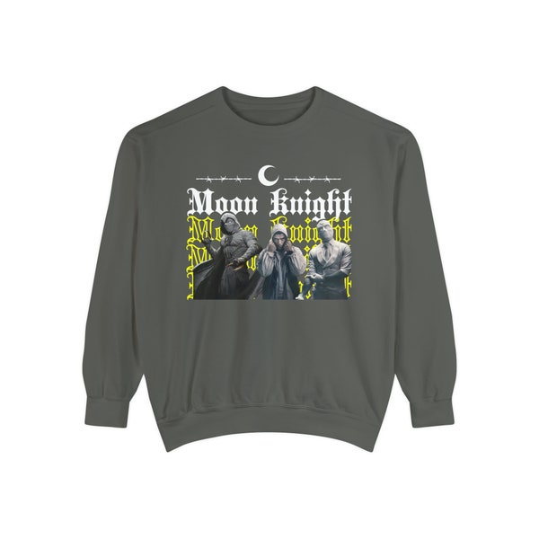Moon knight Sweater, Unisex Garment-Dyed Sweatshirt, Moonknight sweatshirt, gift for marvel fan, marvel sweatshirt, Oscar Isaac Sweater