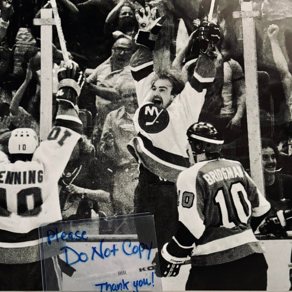 Bobby Nystrom Celebrates 1980 Stanley Cup Win Photo Poster Print, Greatest Goal in NHL History, NY ISLANDERS Hockey Wall Art -Multiple Sizes