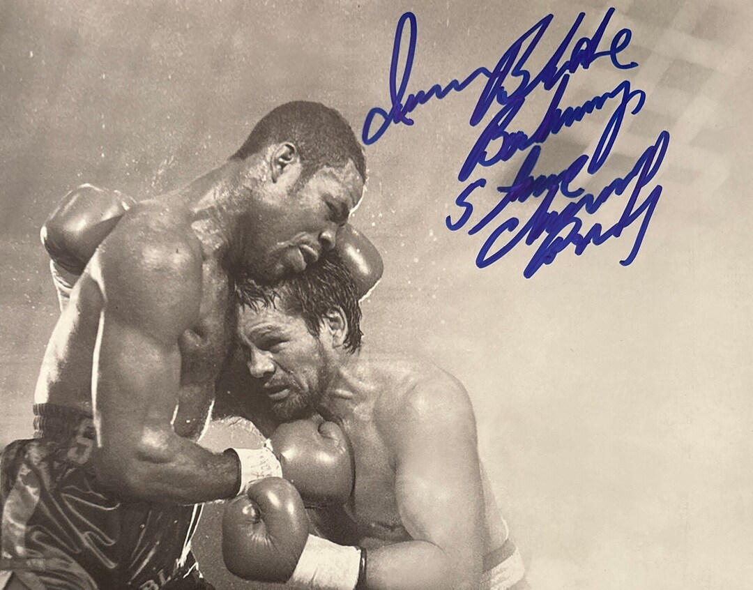 IRAN BARKLEY Vs Robert DURAN 1989 Professional Boxing Match Signed