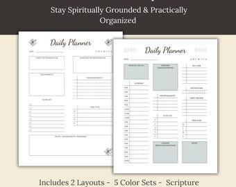 Christian Mom's Daily Planner: Time-Blocking & Devotion (PDF Download)