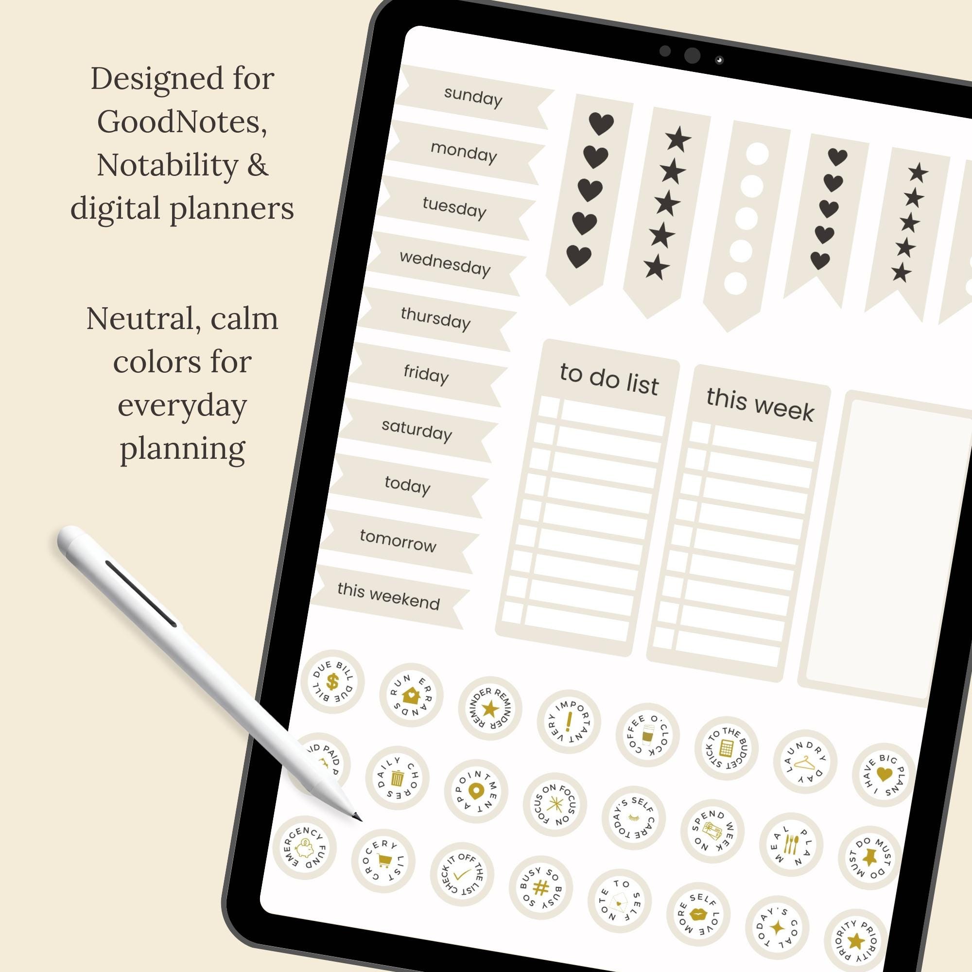 Faith Digital Planner Stickers | Christian Bible Journaling (PNG Sheets ...