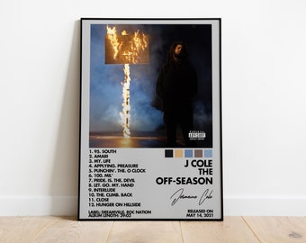 J Cole - OFF Season - Digital Album Art Poster Download - Home Decor - Wall Art - Custom Poster - Music Design