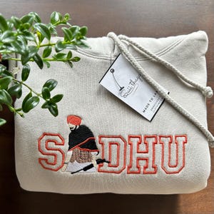 Sidhu Moosewala Heavyweight Hoodie EMBROIDERED | Shubhdeep Singh Sidhu Hoodie | Punjabi Sidhu Gift | Desi Clothing | Unisex | Punjabi Gift
