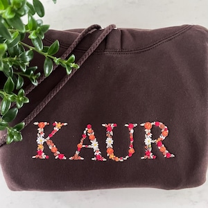 KAUR Floral Hoodie | EMBROIDERED, Premium Heavyweight Hoodie
