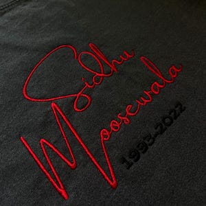 Sidhu Moosewala T-shirt EMBROIDERED