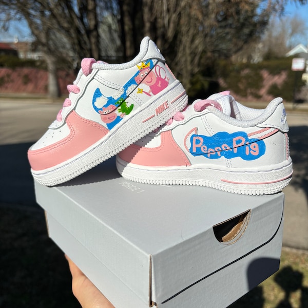 Custom Hand Painted Peppa Pig Air Force 1’s