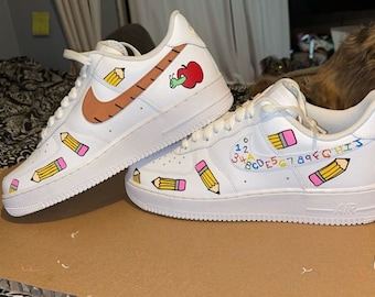 Custom Hand Painted School Airforce 1