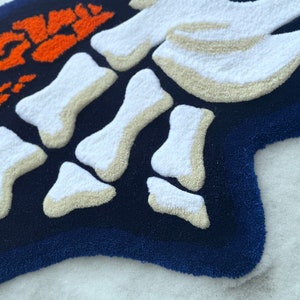 BRONCOS Skeleton Style Rug - Etsy