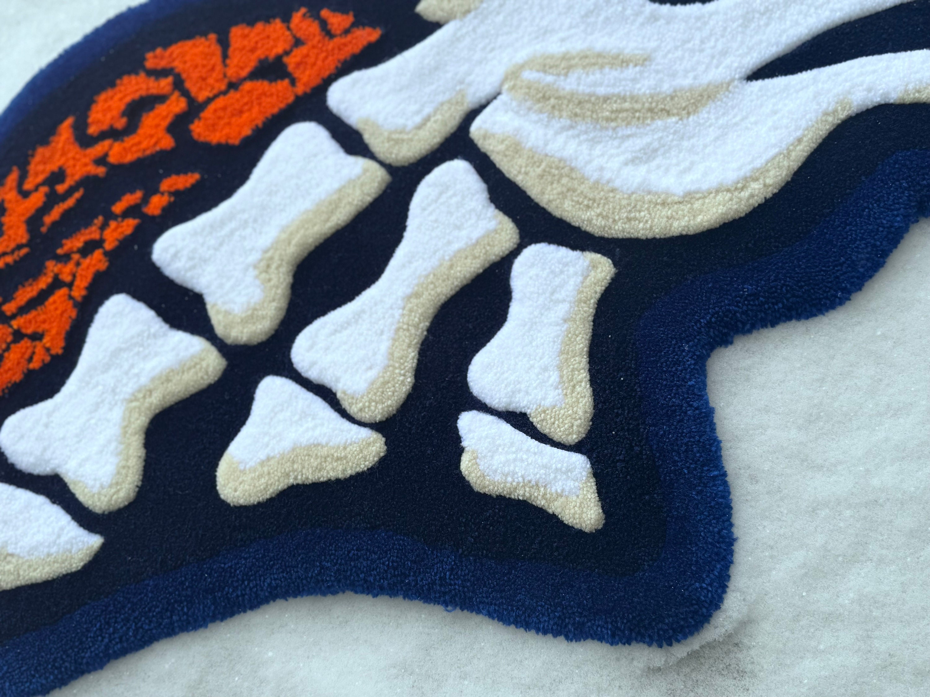 BRONCOS Skeleton Style Rug - Etsy