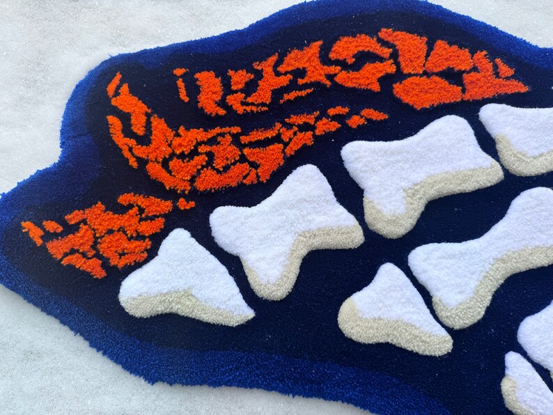 BRONCOS Skeleton Style Rug - Etsy