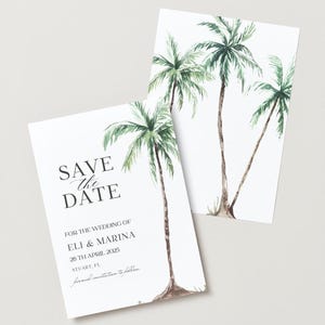 Semplice palma Save The Date / Beach Wedding Save The Date / Florida Wedding Save The Date