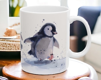 Pingouin - Mug à café animal mignon - Cadeau de tasses à thé - Grande tasse unique - Design incroyable