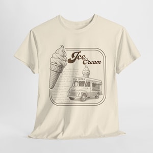 Vintage Ice Cream Tee, Ice Cream Truck Shirt, Ice Cream Lover Gift, Summer Dessert Top, Retro Ice Cream T-Shirt, Ice Cream Connoisseur