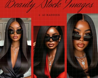 Foto de archivo de belleza / Modelos negros / Mujeres negras Ai/ Fotos de archivo de cabello/ Fotos de archivo de modelo rosa / Modo de belleza / Modelos Ai
